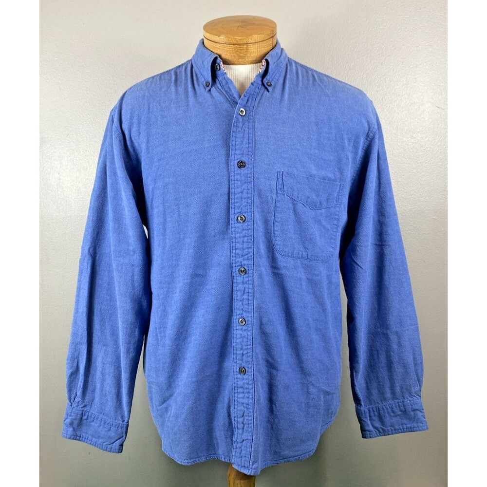 Farah VTG Men's Sz L Long Sleeve Shirt 100% Cotton Button Up Button Down Collar